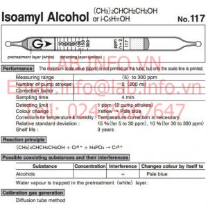 Ống phát hiện khí nhanh Isoamyl alcohol
