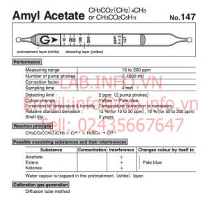Ống phát hiện khí nhanh Amyl acetate