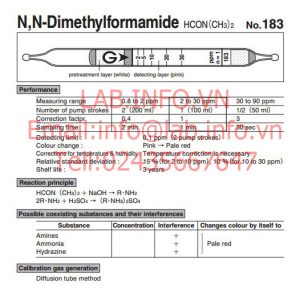 Ống phát hiện khí nhanh N,N-Dimethylformamide