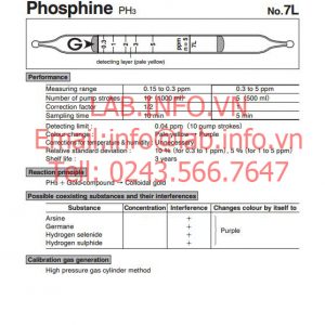 Ống phát hiện khí nhanh phosphine PH3 dùng cho parner samsum