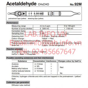 Ống phát hiện khí Acetaldehyde