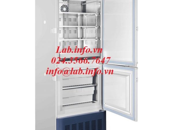 Tủ lạnh phòng thí nghiệm, tủ lạnh y tế có 2 vùng nhiệt độ từ 2-8oC và từ -10oC đến -40oC sử dụng trong thí nghiệm, y tế bảo quản vaccine, sinh phẩm, mẫu